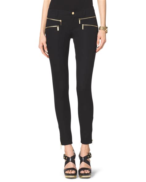 michael kors black white pants|Michael Kors denim pants.